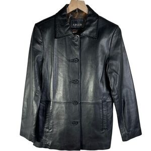 Vintage ADLER COLLECTION Women’s Genuine Leather Jacket Top Size M Color Black